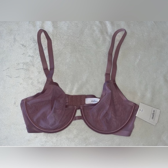 Auden Other - Auden Womens Bra Size 34C Unlined Demi Coverage Mesh Adjustable Straps